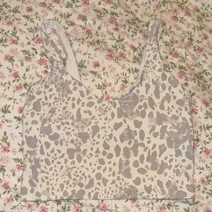 lululemon athletica Gray Leopard Print Tank Top. align tank.
